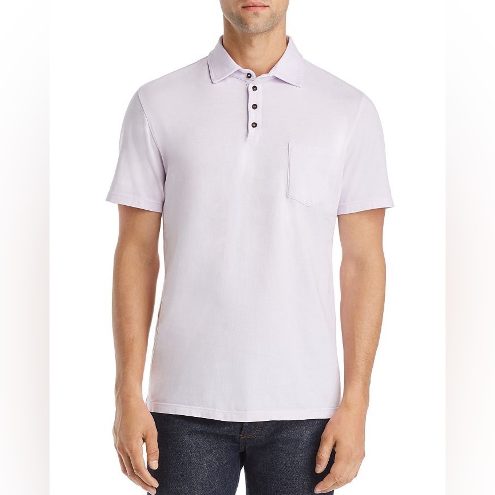 M. Singer Mens' Classic Fit Polo Shirt in Misty Lilac, NWT L